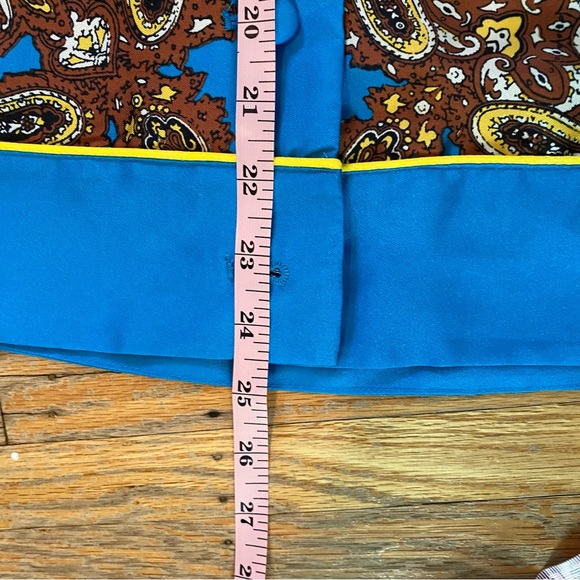 J. Crew Drapey Button-Up Shirt in Paisley Print, XS Turquoise Blue - Picture 15 of 15